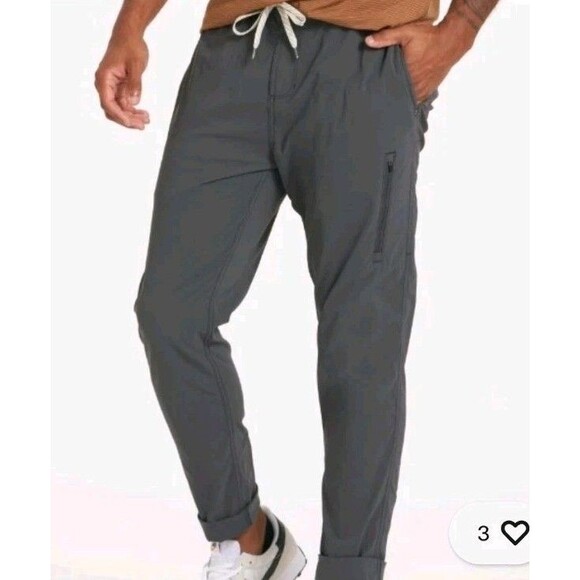 Vuori Men's Grey Ripstop  Performance Pull On Pants Size M - Picture 1 of 15
